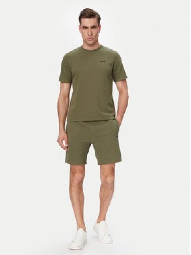 BOSS T-Shirt Waffle 50535891 Zielony jasny Regular Fit