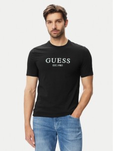 Guess T-Shirt M4YI38 J1314 Czarny Slim Fit