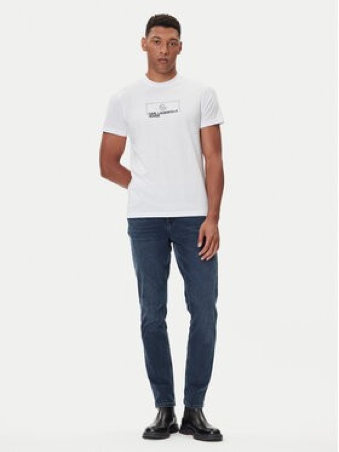 Karl Lagerfeld Jeans T-Shirt A4M17020 Biały Slim Fit