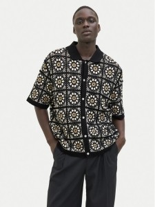 Jack & Jones Koszula Cartagena 12278724 Czarny Loose Fit