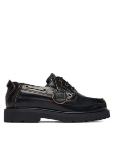 Tommy Jeans Półbuty Archive '01 Boat Shoe Lthr EM0EM01705 Czarny