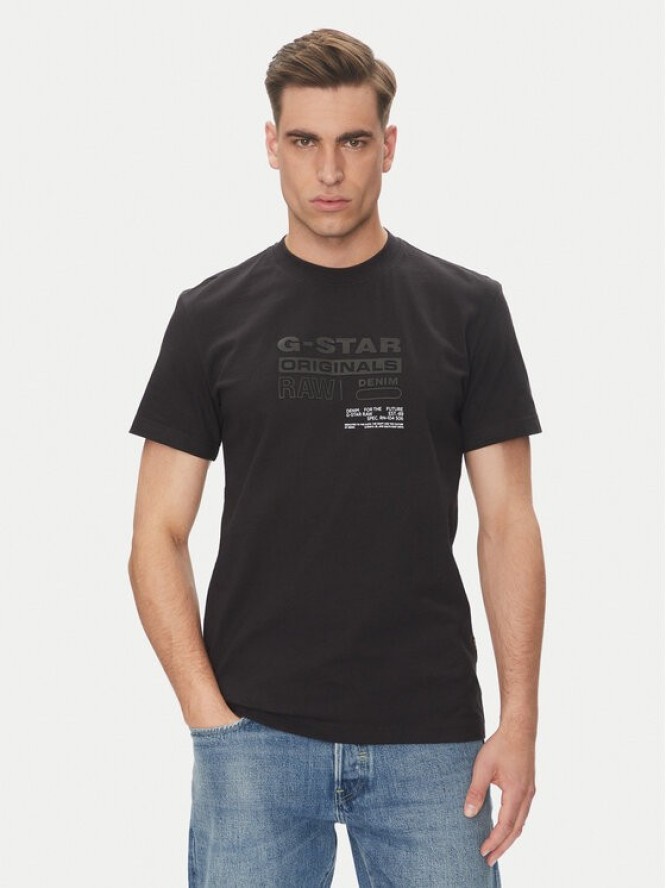 G-Star Raw T-Shirt Originals D26044-C336 Czarny Regular Fit