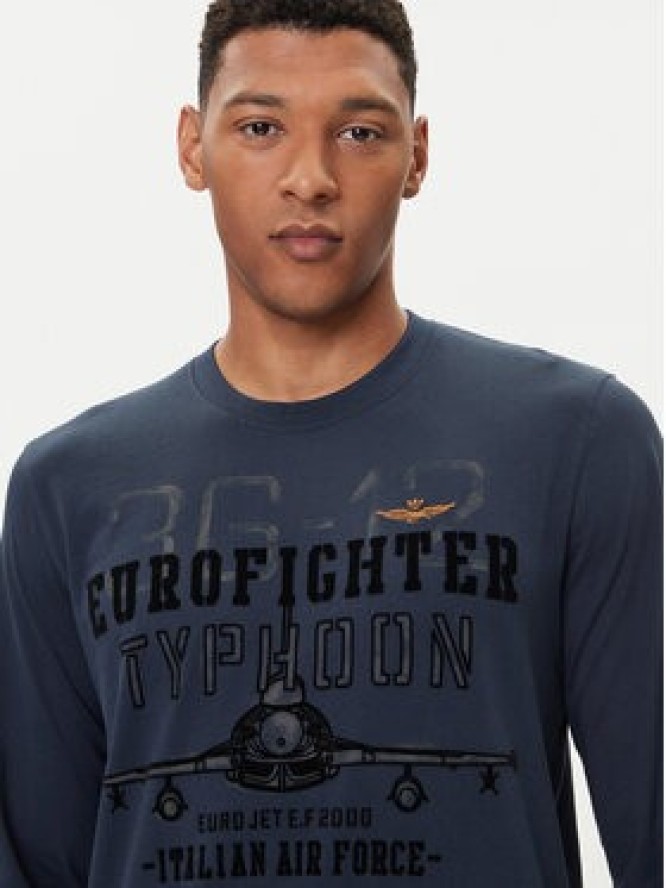 Aeronautica Militare Longsleeve 252TS2477UJ00641 Granatowy Regular Fit