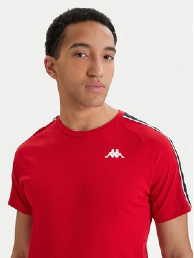 Kappa T-Shirt Banda Coen 303UV10 Czerwony Slim Fit