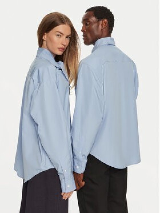 AMI Paris Koszula USH104CO0063 Niebieski Regular Fit