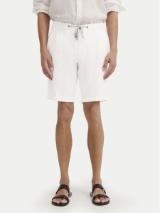 Bugatti Szorty materiałowe 1949-76419C M Biały Regular Fit