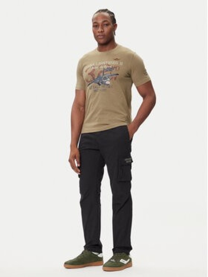 Aeronautica Militare Spodnie materiałowe 252PA1329UCT0244 Czarny Regular Fit