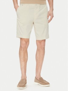BOSS Szorty materiałowe H-Slice 50540743 Écru Regular Fit
