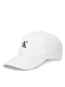 Calvin Klein Jeans Czapka z daszkiem Small Monogram LV04K5024G Biały