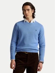 Polo Ralph Lauren Sweter 710810846038 Błękitny Regular Fit