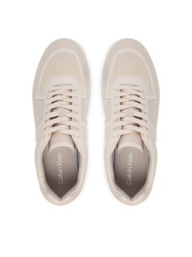 Calvin Klein Sneakersy Classic Cups Laceup Knit HM0HM02130 Beżowy