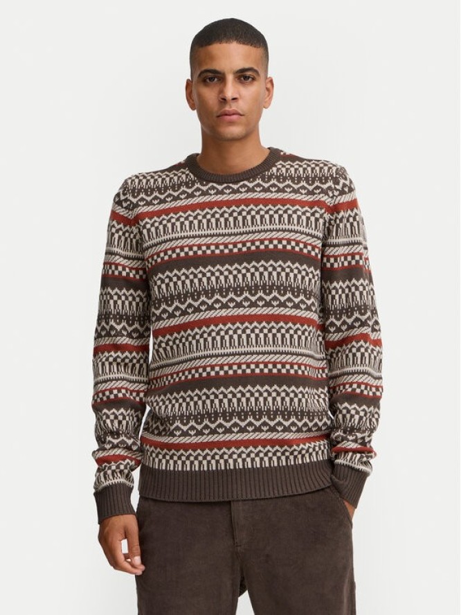 Blend Sweter 20717485 Brązowy Regular Fit