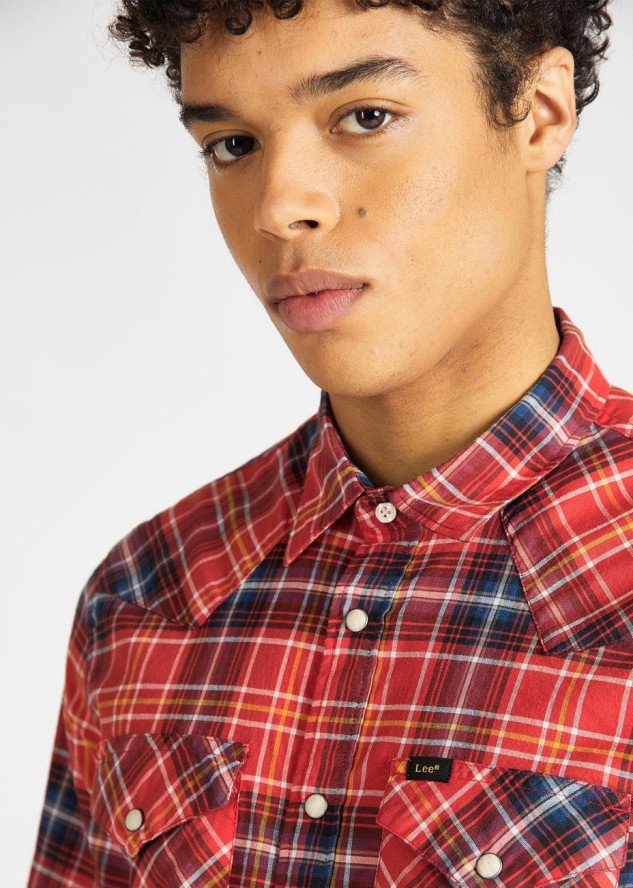 KOSZULA MĘSKA LEE SS WESTERN POPPY RED L640DKNH 112115270