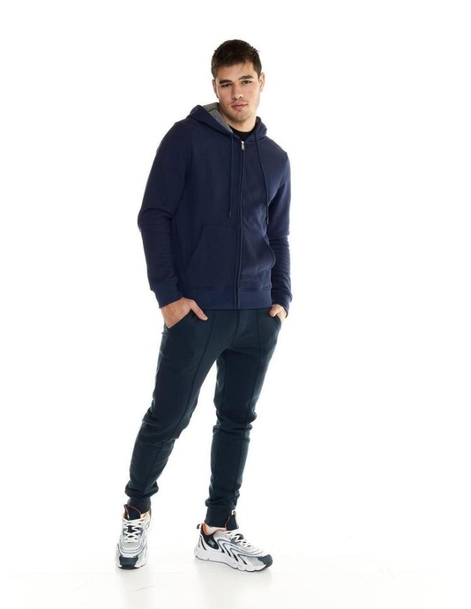 Męska bluza Leone z kapturem i zamkiem błyskawicznym Lifestyle