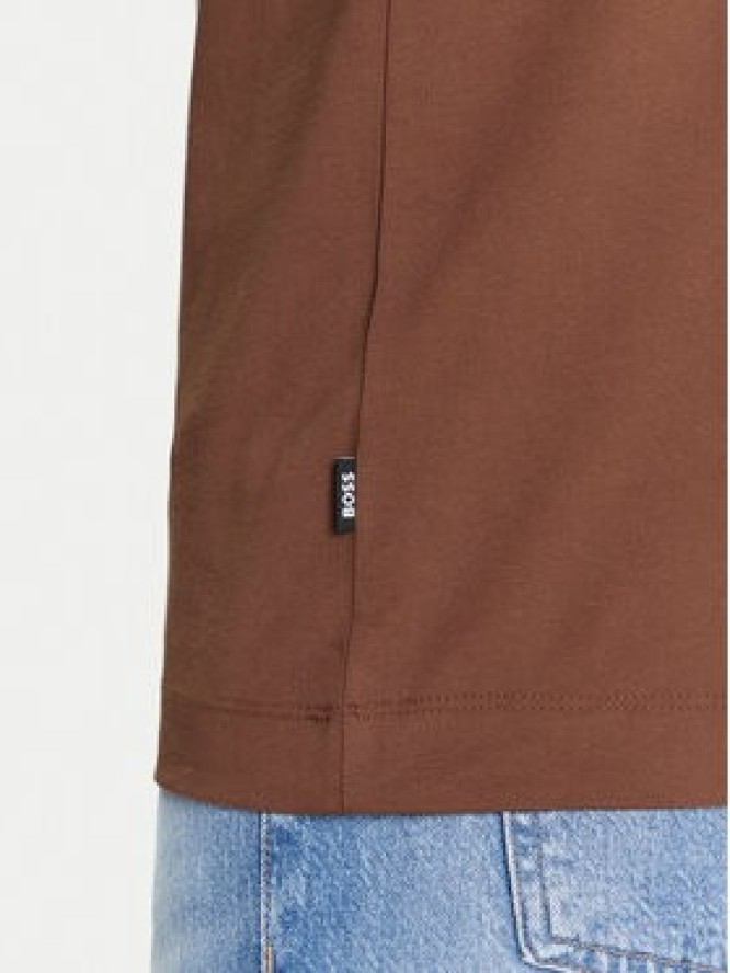 BOSS T-Shirt Thompson 01 50468347 Brązowy Regular Fit