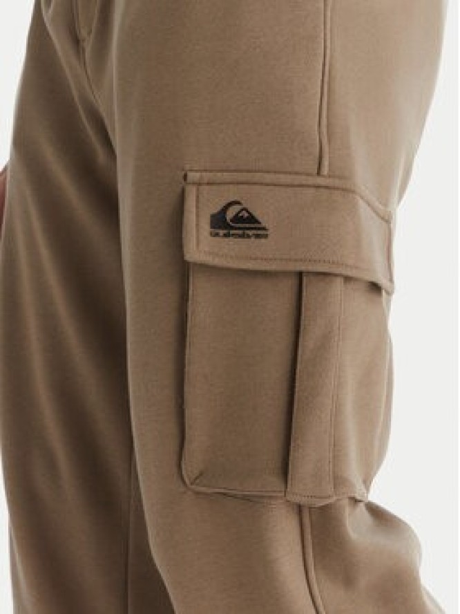Quiksilver Spodnie dresowe Cargo Fleece EQYFB03401 Khaki Regular Fit