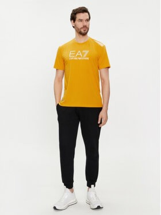 EA7 Emporio Armani T-Shirt 3DPT29 PJULZ 1680 Żółty Regular Fit