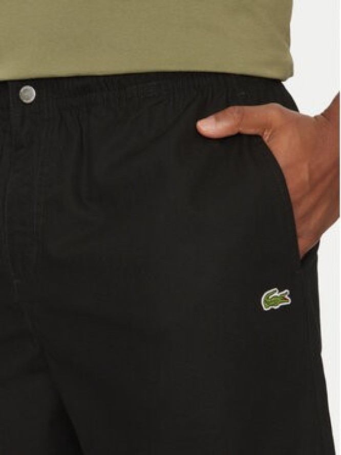 Lacoste Szorty materiałowe GH7220 Czarny Relaxed Fit