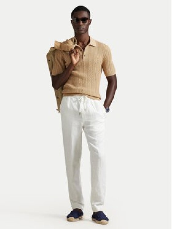Polo Ralph Lauren Spodnie materiałowe 710940611008 Biały Tapered Fit