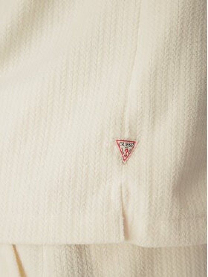 Guess Koszula M5GP21 KCRY0 Écru Regular Fit