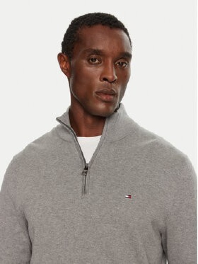 Tommy Hilfiger Sweter Essential MW0MW37331 Szary Regular Fit