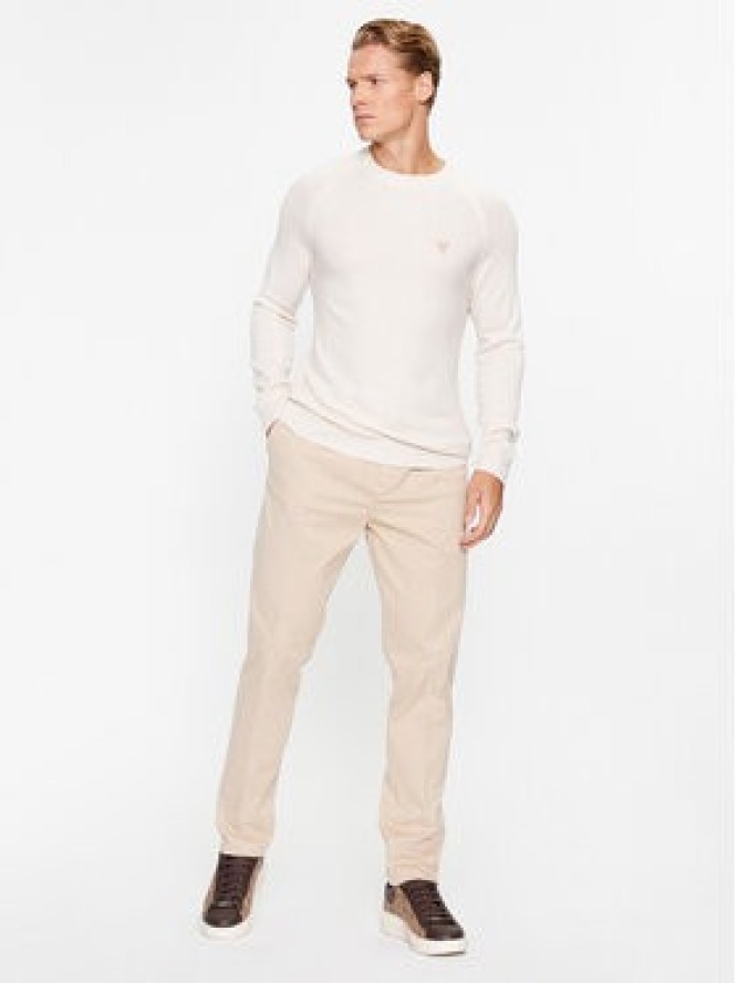 Guess Spodnie materiałowe Noah M3BB27 WFPMA Beżowy Slim Fit
