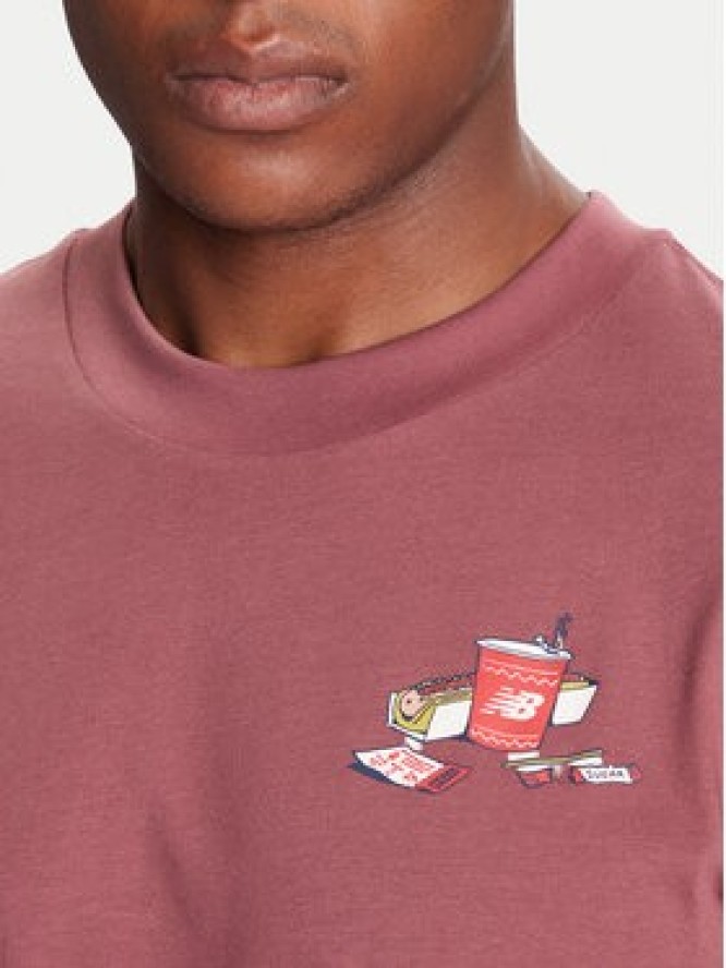 New Balance T-Shirt MT53931 Czerwony Regular Fit