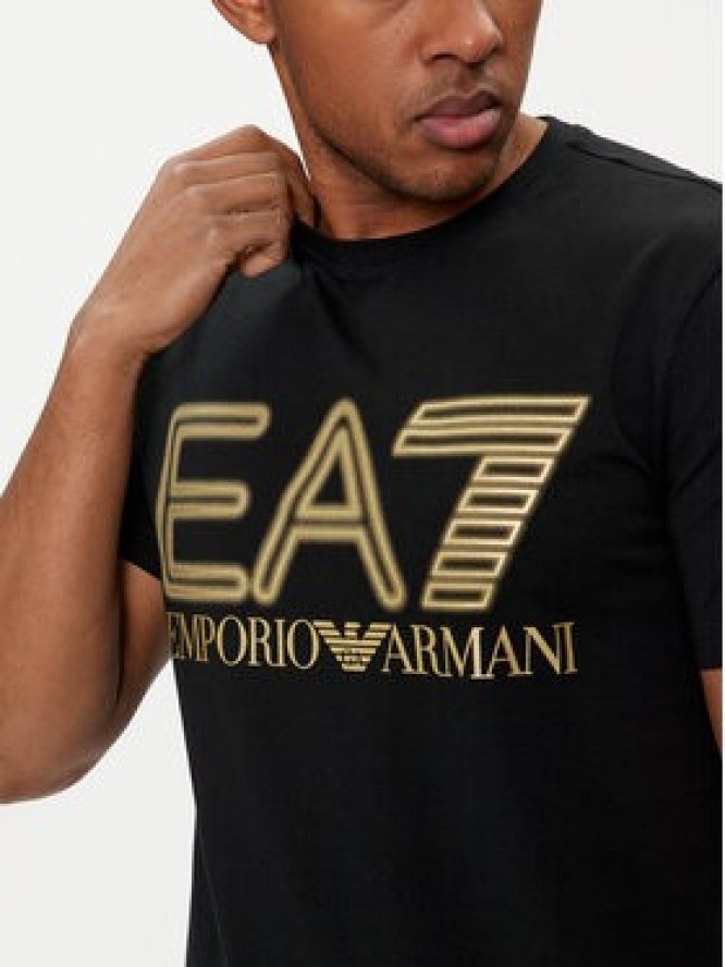 EA7 Emporio Armani T-Shirt 7M001106 AF10373 MC004 Czarny Regular Fit