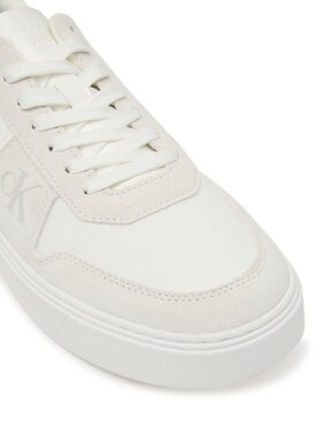 Calvin Klein Sneakersy Classic Cups Lace Mix Emb Tongue YM0YM01395 Biały