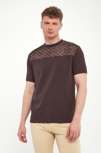 T-shirt męski z nadrukiem logo KARL LAGERFELD