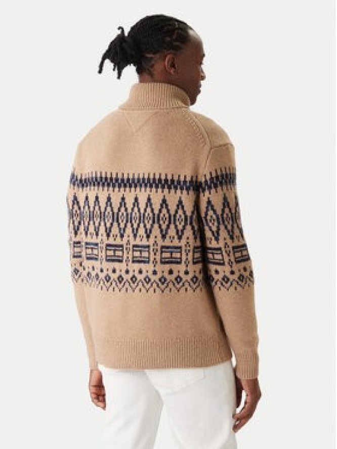 Tommy Hilfiger Golf Fairisle MW0MW40843 Beżowy Regular Fit