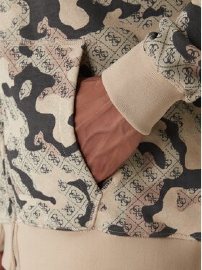 Guess Bluza Z6RQ04 K9YI1 Beżowy Regular Fit