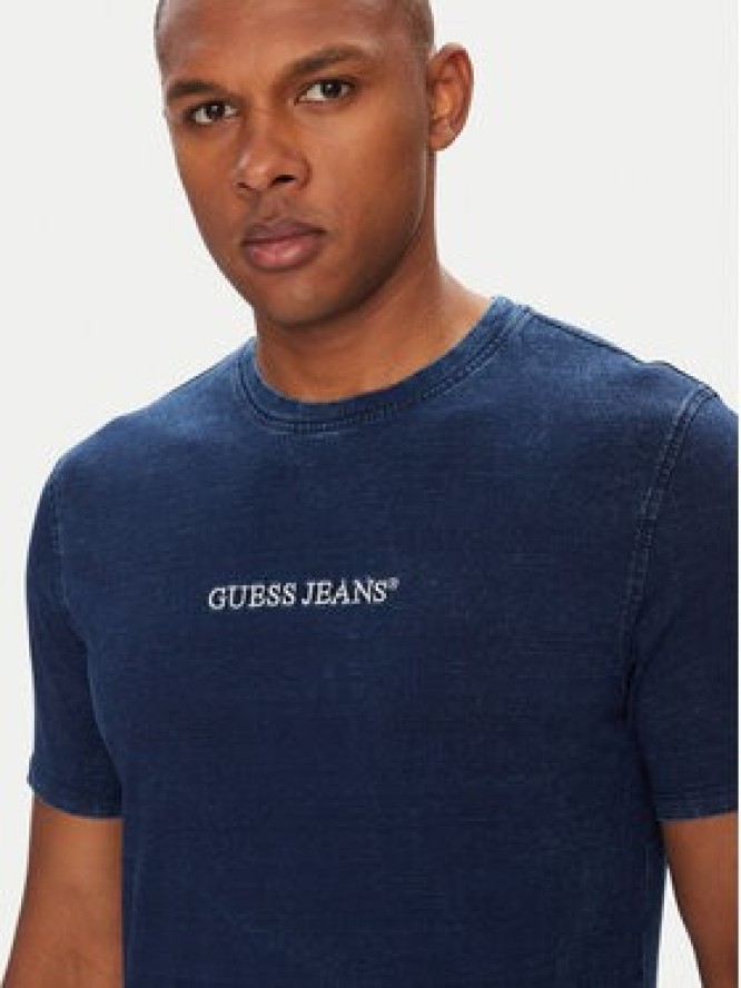 Guess Jeans T-Shirt M5YI34 KCTG1 Niebieski Slim Fit