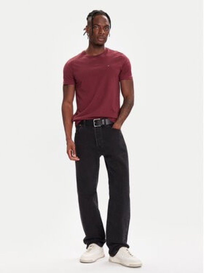 Tommy Jeans T-Shirt DM0DM04411 Bordowy Regular Fit