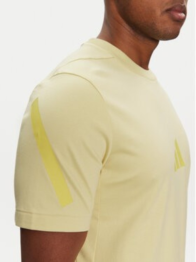 adidas T-Shirt Z.N.E. JD5981 Żółty Regular Fit