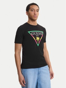 Guess T-Shirt F6GI09 J1314 Czarny Slim Fit