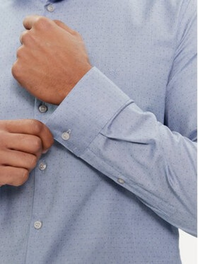 Calvin Klein Koszula K10K112305 Niebieski Slim Fit