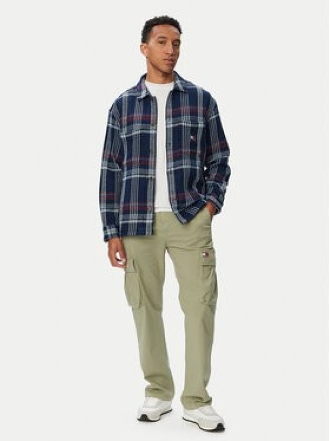 Tommy Jeans Kurtka przejściowa Check DM0DM23135 Granatowy Regular Fit