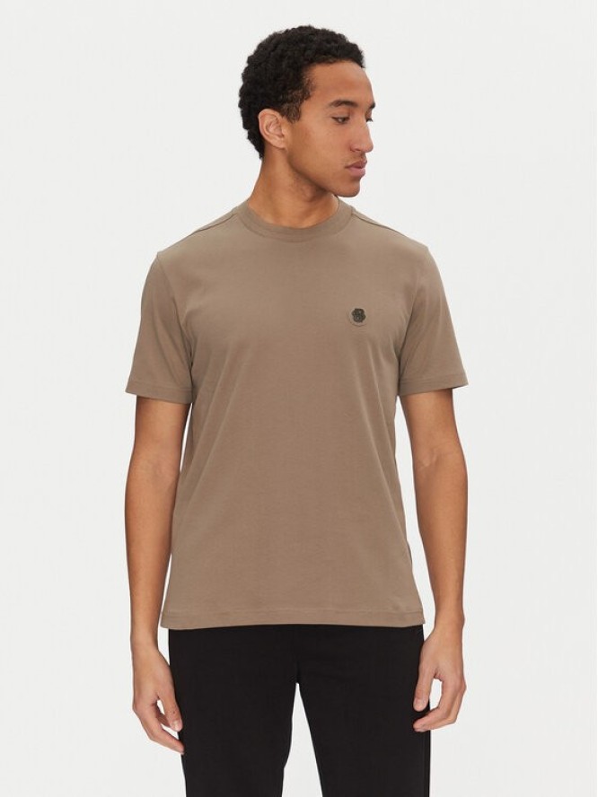 BOSS T-Shirt 50531569 Beżowy Regular Fit