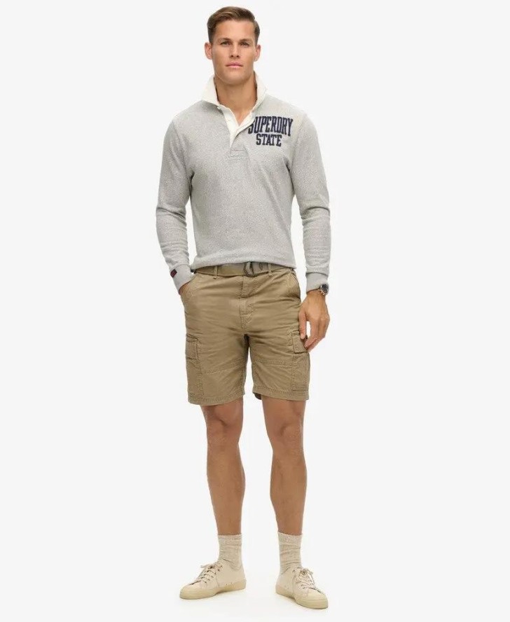 superdry Heavy Cargo Shorts bawełniane - Dress Beige