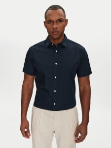 Jack & Jones Koszula Joe 12195062 Granatowy Slim Fit