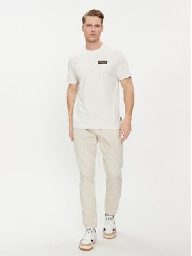 Napapijri T-Shirt Iaato NP0A4HFZ Écru Regular Fit