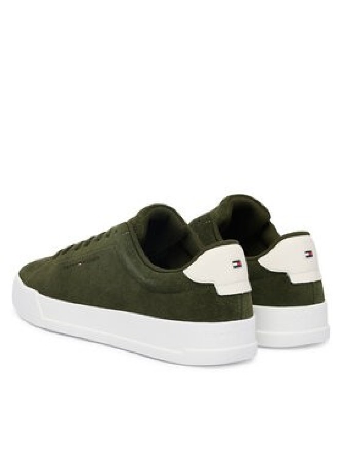 Tommy Hilfiger Sneakersy Th Court Core Suede FM0FM05716 Zielony