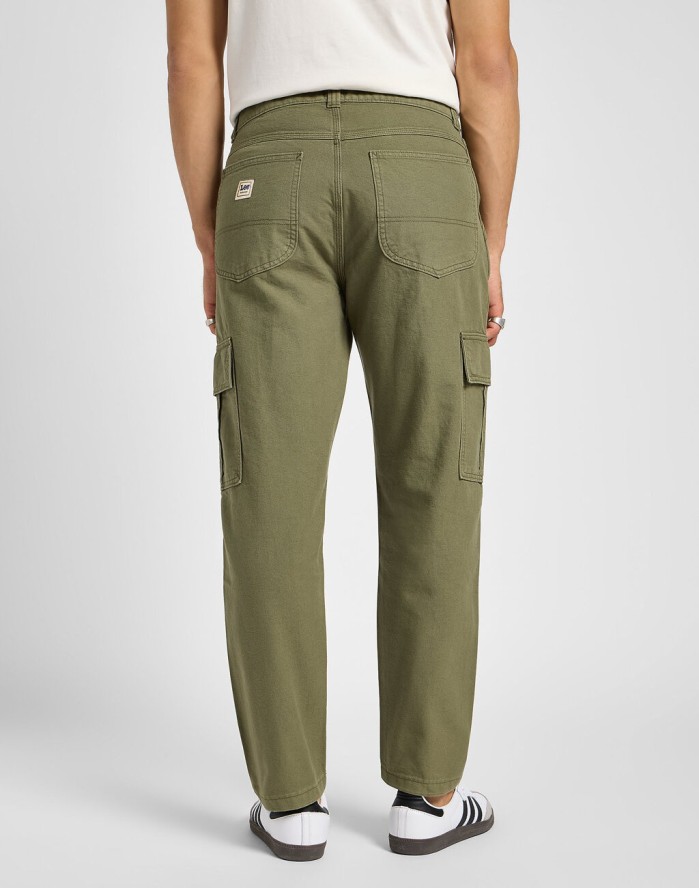 LEE MĘSKIE SPODNIE MATERIAŁOWE CARGO PANT MERCANTILE GREEN 112355782 L72K008526