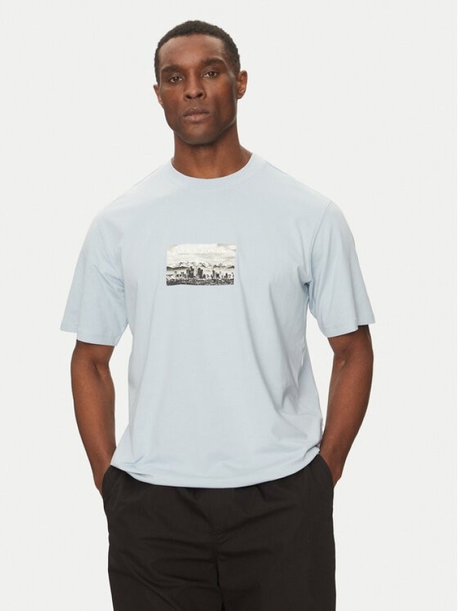 Jack & Jones T-Shirt Pacer Photo 12273775 Błękitny Relaxed Fit