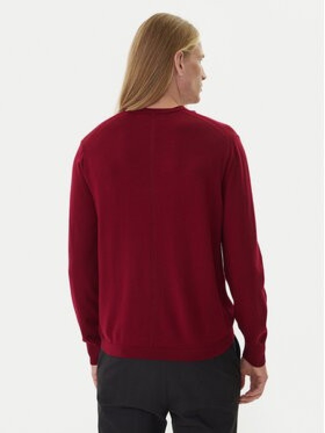 Calvin Klein Sweter LV04LB305G Czerwony Regular Fit