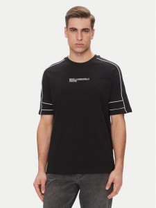Karl Lagerfeld Jeans T-Shirt A2M17052 Czarny Relaxed Fit