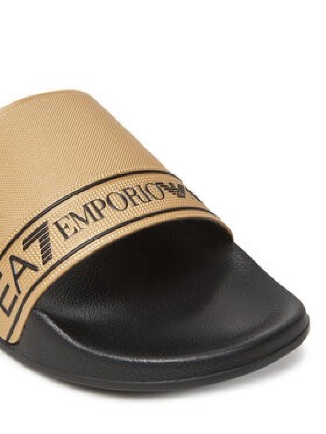 EA7 Emporio Armani Klapki 7X000110 AF15128 FC001 Złoty