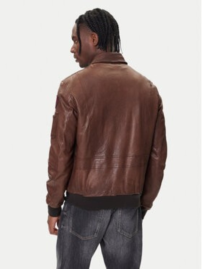 Aeronautica Militare Kurtka skórzana 252PN0895U100839 Brązowy Regular Fit