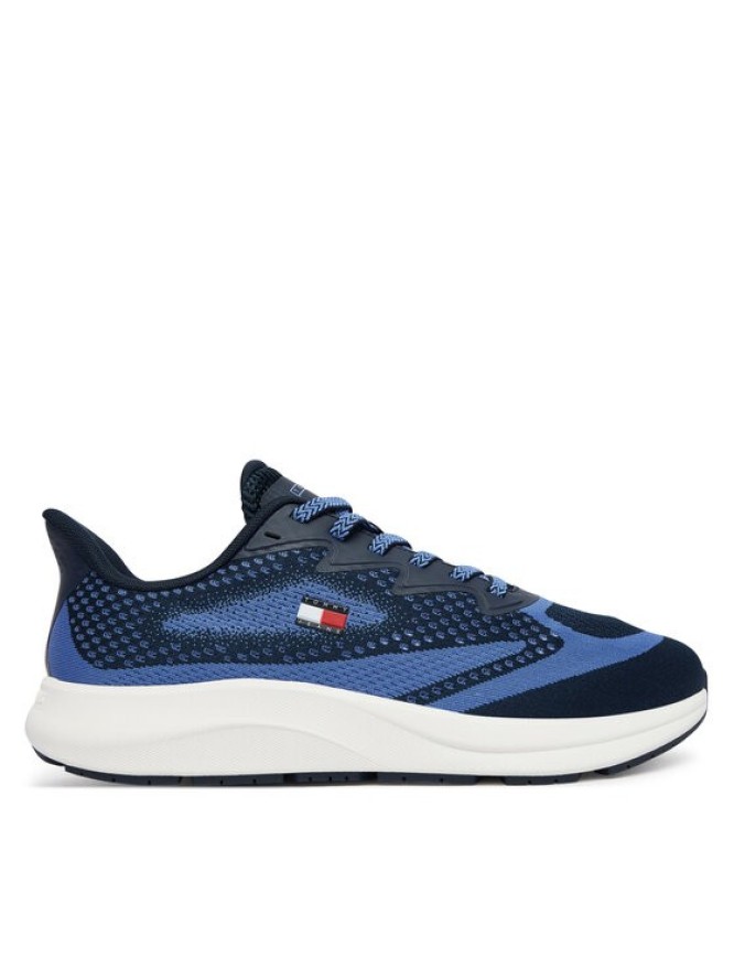 Tommy Jeans Sneakersy Runner Knitted EM0EM01713 Niebieski